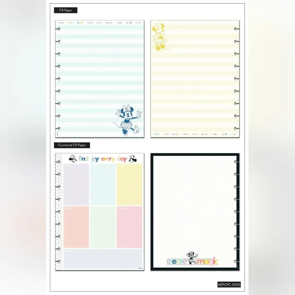 The Happy Planner Disney Minnie Mouse Classic Planner Companion & Extension Pack